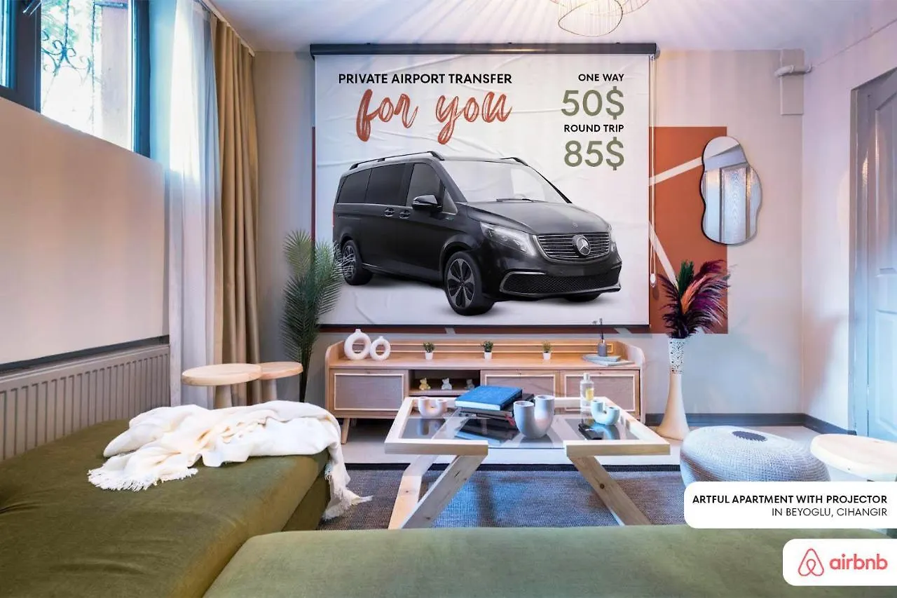 Artful Apartment W/Projector In Beyoglu, Cihangir Istanbul